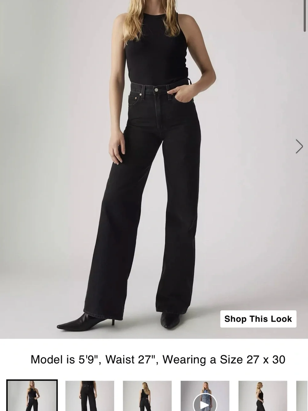 Levi’s Ribcage High Rise Wide Leg Jean - Picture 5 of 6